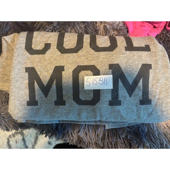 Cool Mom Gray Long Sleeve Sweatshirt By PositiviTees XL (16/18) Cotton Blend - Picture 7 of 7